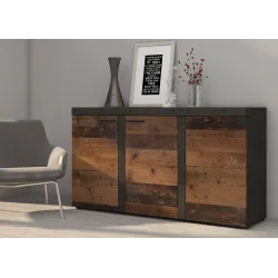 Komoda Rumba 3F OLDMAT22 stare drewno - matera 40x149cm