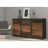 Komoda Rumba 3F OLDMAT22 stare drewno - matera 40x149cm