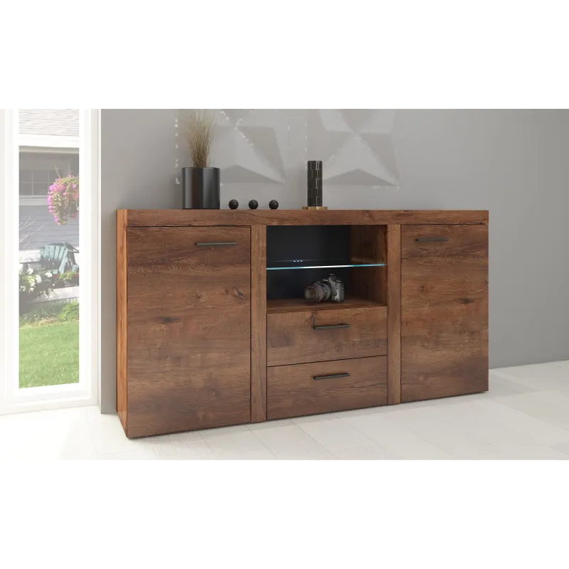 Komoda Rumba 2F2S DL20 dąb lefkas 40x157cm