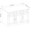Komoda Paris 3F3S WH01 biała 37x104cm