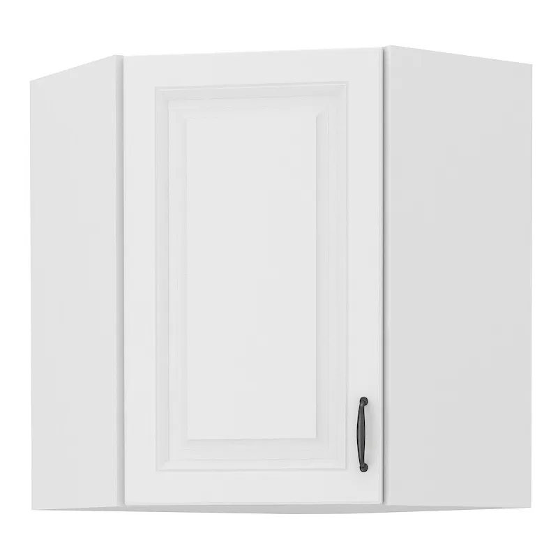 Szafka kuchenna górna narożna STILO 58x58 GN 72 1F WHWH biała MAT