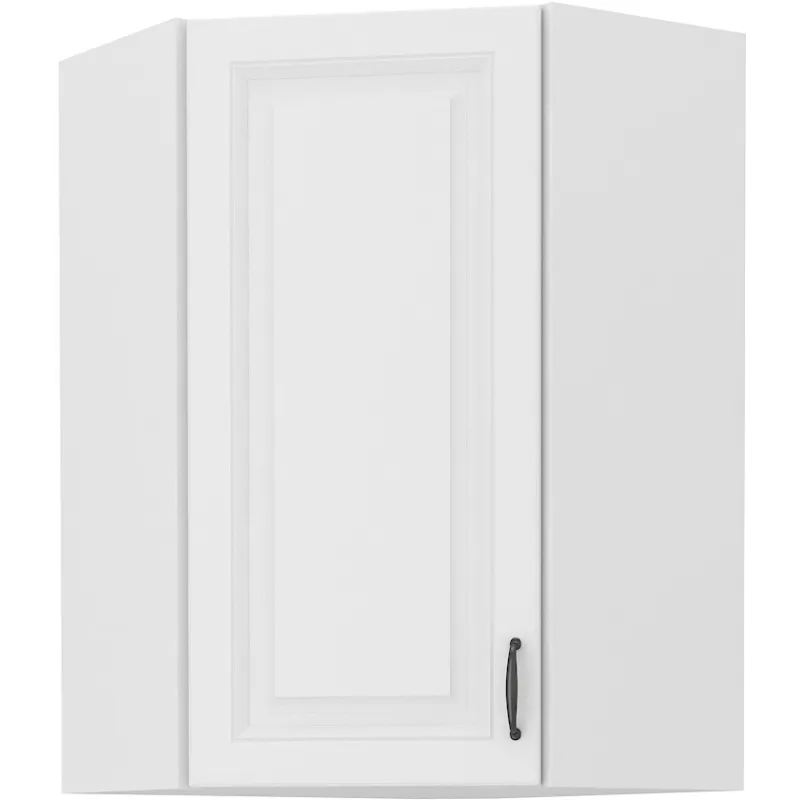 Szafka kuchenna górna narożna STILO 58x58 GN 90 1F WHWH biała MAT
