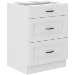 Szafka kuchenna dolna 60 cm STILO 60D 3S BB WHWH biała MAT