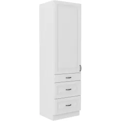 Szafka kuchenna dolna 60 cm słupek STILO 60DKS 210 3S 1F WHWH biała MAT