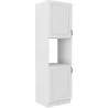 Szafka kuchenna dolna na piekarnik 60 cm słupek STILO 60DP 210 2F WHWH biała MAT