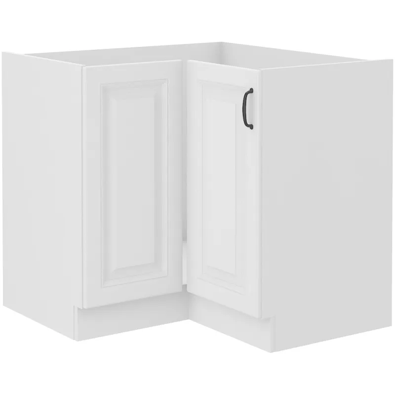 Szafka kuchenna dolna narożna STILO 89x89DN 1F BB WHWH biała MAT