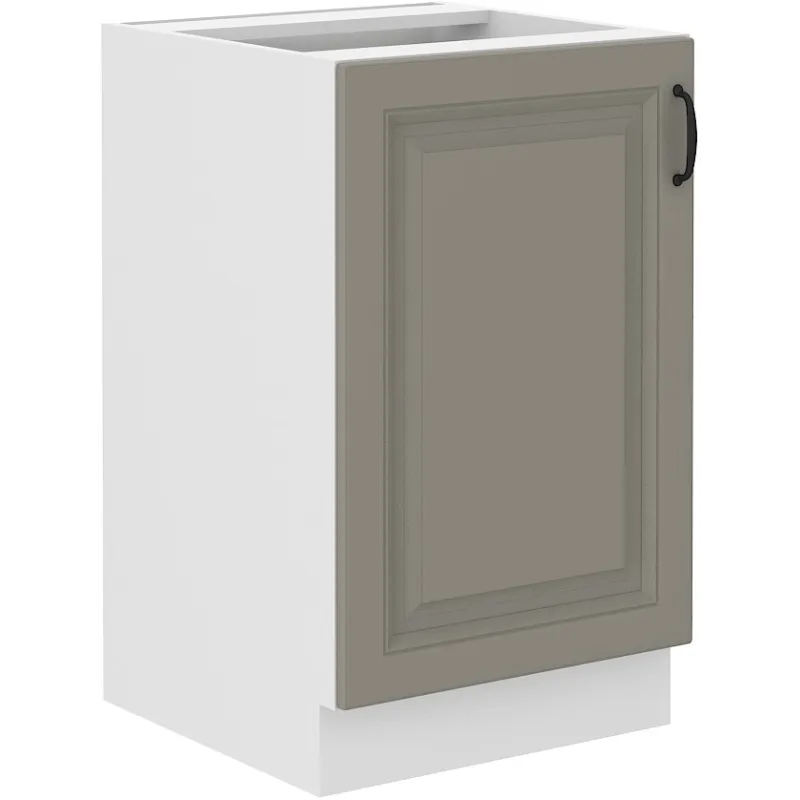 Szafka kuchenna pod zlew 50 cm szara STILO 50D ZL 1F BB CGWH