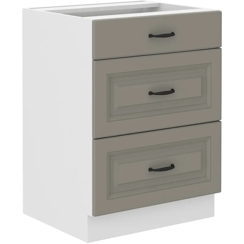 Szafka kuchenna dolna 60 cm STILO 60D 3S BB CGWH mat