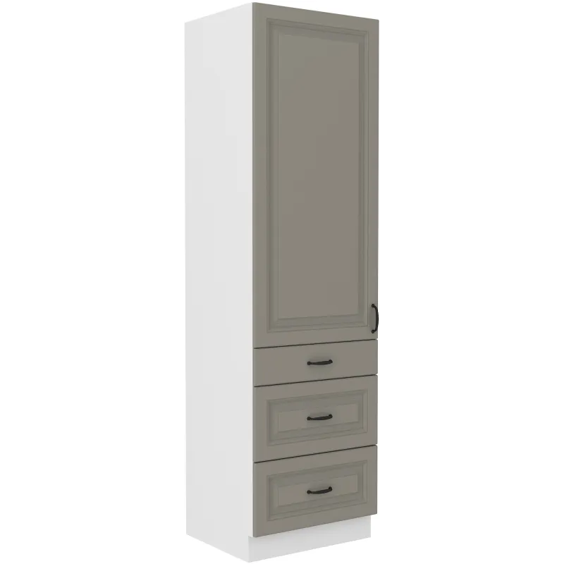 Szafka kuchenna dolna 60 cm słupek STILO 60DKS 210 3S 1F CGWH mat