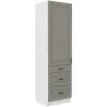 Szafka kuchenna dolna 60 cm słupek STILO 60DKS 210 3S 1F CGWH mat