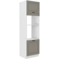 Szafka kuchenna dolna na piekarnik i mikrofalę 60 cm słupek STILO 60DPM 210 2F CGWH mat