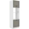 Szafka kuchenna dolna na piekarnik i mikrofalę 60 cm słupek STILO 60DPM 210 2F CGWH mat