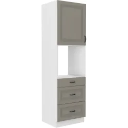 Szafka kuchenna dolna na piekarnik 60 cm słupek STILO 60DPS 210 3S 1F CGWH mat