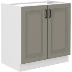 Szafka kuchenna pod zlew 80 cm szara STILO 80ZL 2F BB CGWH
