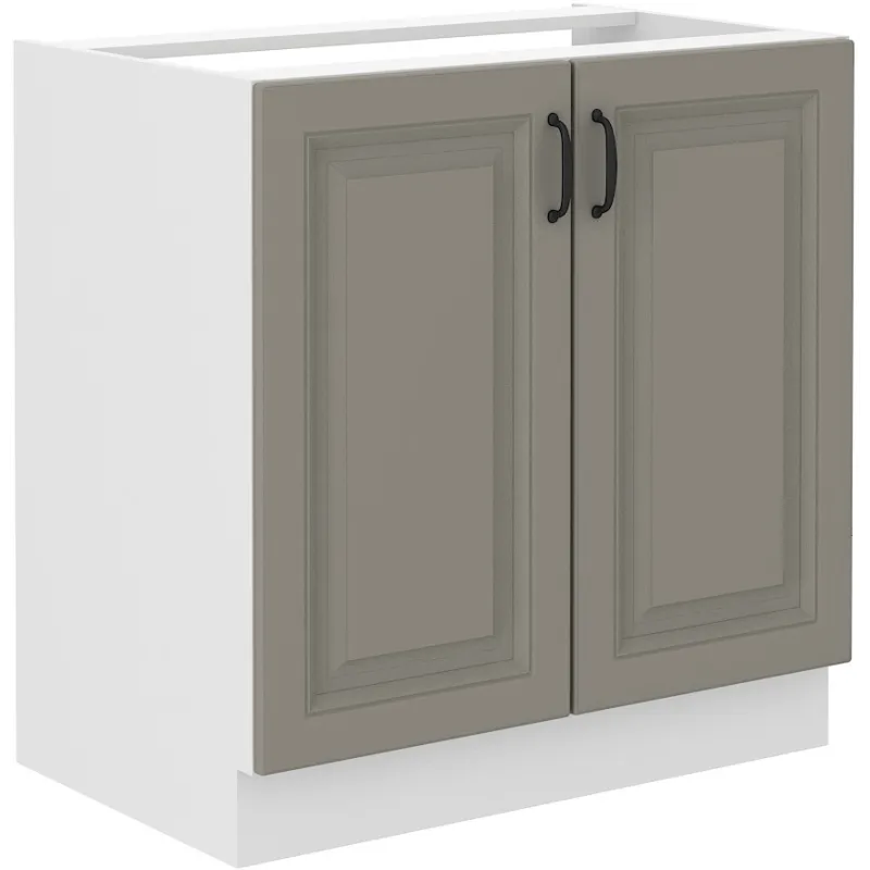 Szafka kuchenna pod zlew 80 cm szara STILO 80ZL 2F BB CGWH