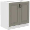 Szafka kuchenna pod zlew 80 cm szara STILO 80ZL 2F BB CGWH