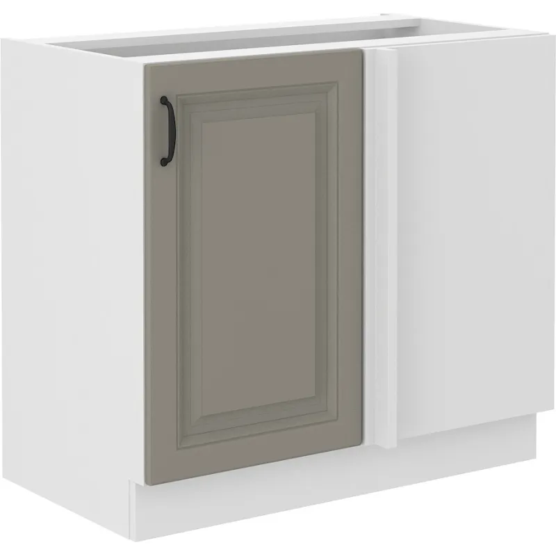 Szafka kuchenna dolna narożna dostawna 105 cm STILO 105DN 1F BB CGWH mat