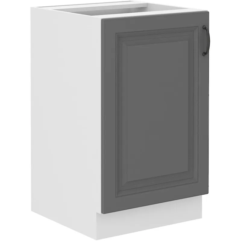 Szafka kuchenna pod zlew 50 cm szara STILO 50D ZL 1F BB DGWH