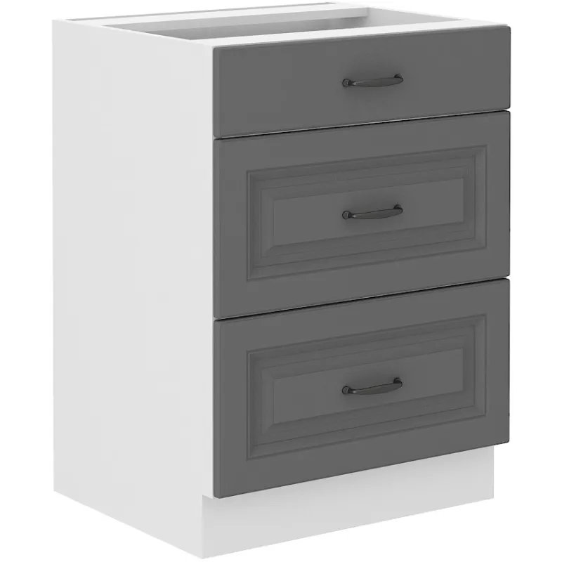 Szafka kuchenna dolna 60 cm STILO 60D 3S BB DGWH mat