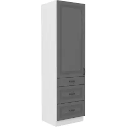 Szafka kuchenna dolna 60 cm słupek STILO 60DKS 210 3S 1F DGWH mat