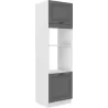 Szafka kuchenna dolna na piekarnik i mikrofalę 60 cm słupek STILO 60DPM 210 2F DGWH mat