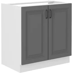 Szafka kuchenna pod zlew 80 cm szara STILO 80ZL 2F BB DGWH