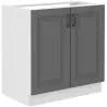 Szafka kuchenna pod zlew 80 cm szara STILO 80ZL 2F BB DGWH