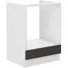 Szafka kuchenna dolna 60 cm pod piekarnik STILO 60D GAZ BB GWH mat