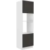 Szafka kuchenna dolna na piekarnik i mikrofalę 60 cm słupek STILO 60DPM 210 2F GWH mat