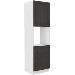 Szafka kuchenna dolna na piekarnik 60 cm słupek STILO 60DPS 210 3S 1F GWH mat
