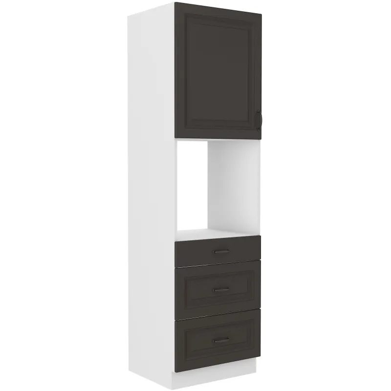 Szafka kuchenna dolna na piekarnik 60 cm słupek STILO 60DPS 210 3S 1F GWH mat