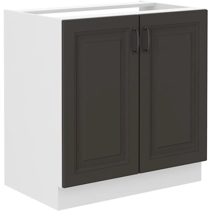 Szafka kuchenna pod zlew 80 cm grafitowa STILO 80ZL 2F BB GWH