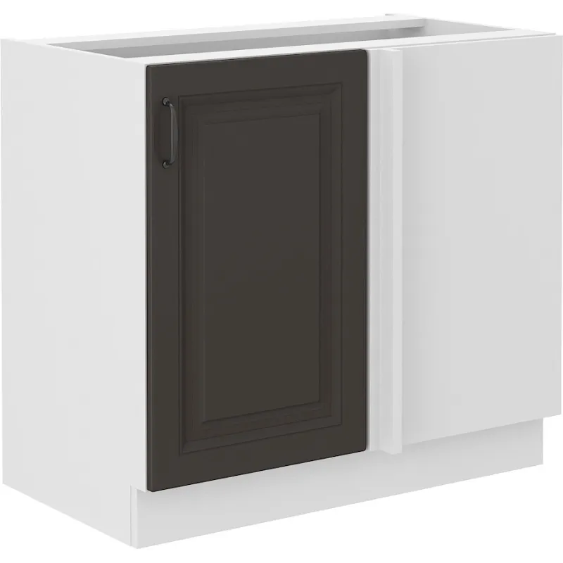Szafka kuchenna dolna narożna dostawna 105 cm STILO 105DN 1F BB GWH mat