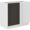 Szafka kuchenna dolna narożna dostawna 105 cm STILO 105DN 1F BB GWH mat