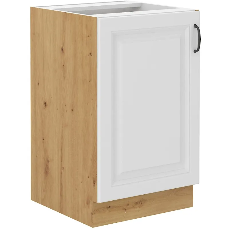 Szafka kuchenna pod zlew 50 cm biała STILO 50D ZL 1F BB WHAR