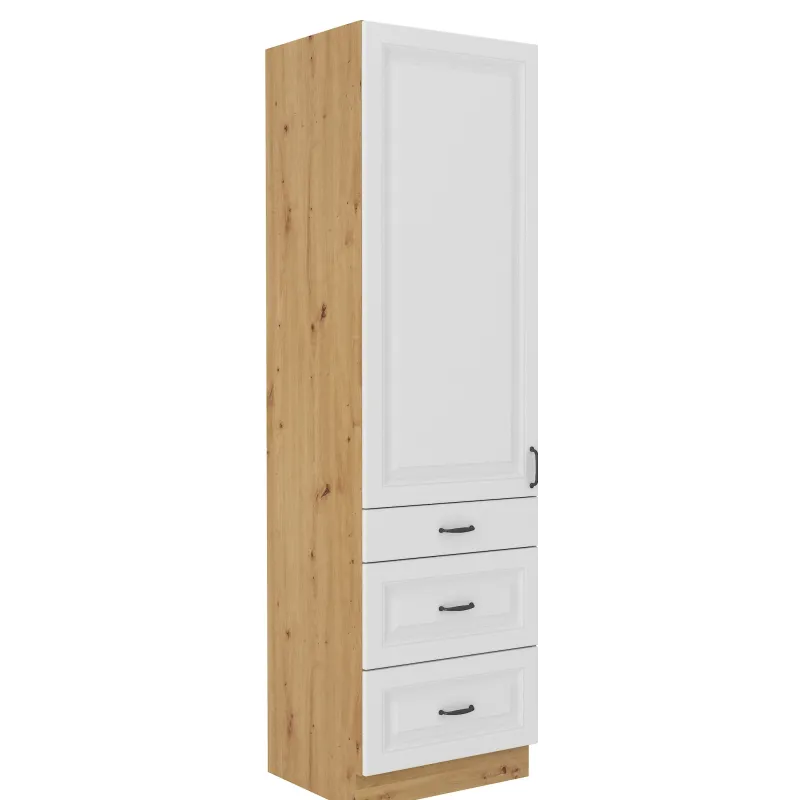 Szafka kuchenna dolna 60 cm słupek STILO 60DKS 210 3S 1F WHAR mat