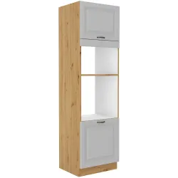 Szafka kuchenna dolna na piekarnik i mikrofalę 60 cm słupek STILO 60DPM 210 2F WHAR mat