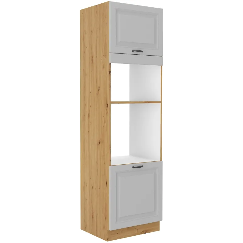 Szafka kuchenna dolna na piekarnik i mikrofalę 60 cm słupek STILO 60DPM 210 2F WHAR mat