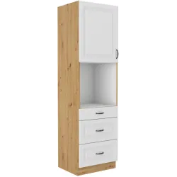 Szafka kuchenna dolna na piekarnik 60 cm słupek STILO 60DPS 210 3S 1F WHAR mat