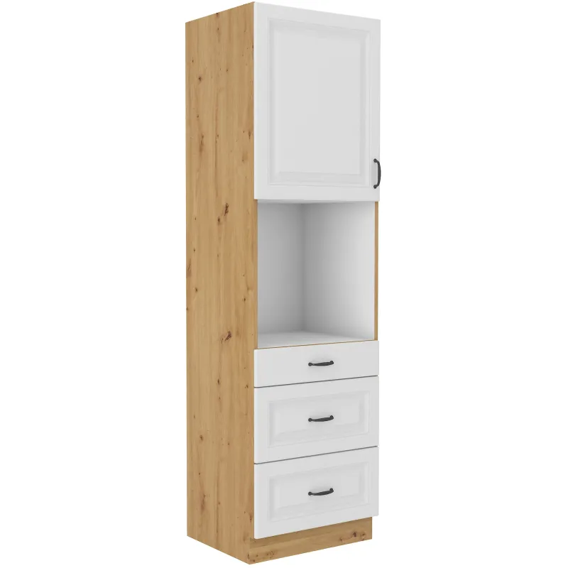 Szafka kuchenna dolna na piekarnik 60 cm słupek STILO 60DPS 210 3S 1F WHAR mat