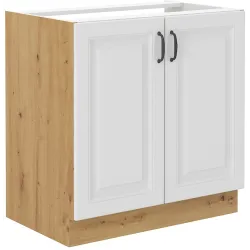 Szafka kuchenna pod zlew 80 cm biała STILO 80ZL 2F BB WHAR
