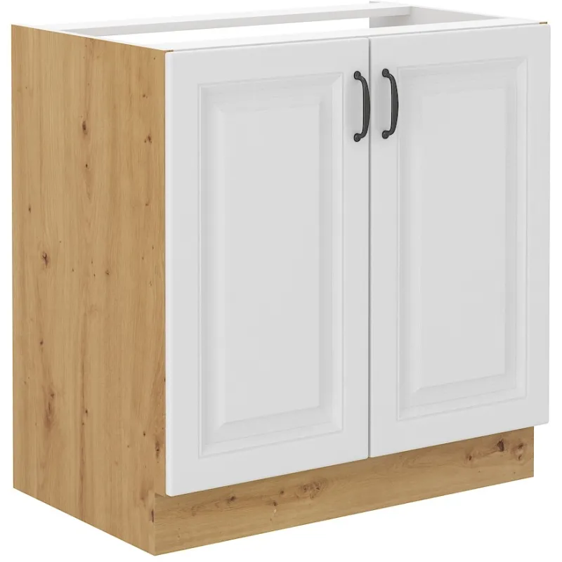 Szafka kuchenna pod zlew 80 cm biała STILO 80ZL 2F BB WHAR