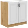 Szafka kuchenna pod zlew 80 cm biała STILO 80ZL 2F BB WHAR