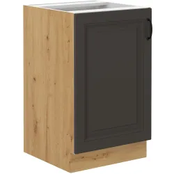 Szafka kuchenna pod zlew 50 cm grafitowa STILO 50D ZL 1F BB GRAR