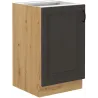 Szafka kuchenna pod zlew 50 cm grafitowa STILO 50D ZL 1F BB GRAR