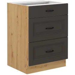 Szafka kuchenna dolna 60 cm STILO 60D 3S BB GRAR mat