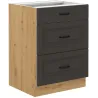 Szafka kuchenna dolna 60 cm STILO 60D 3S BB GRAR mat