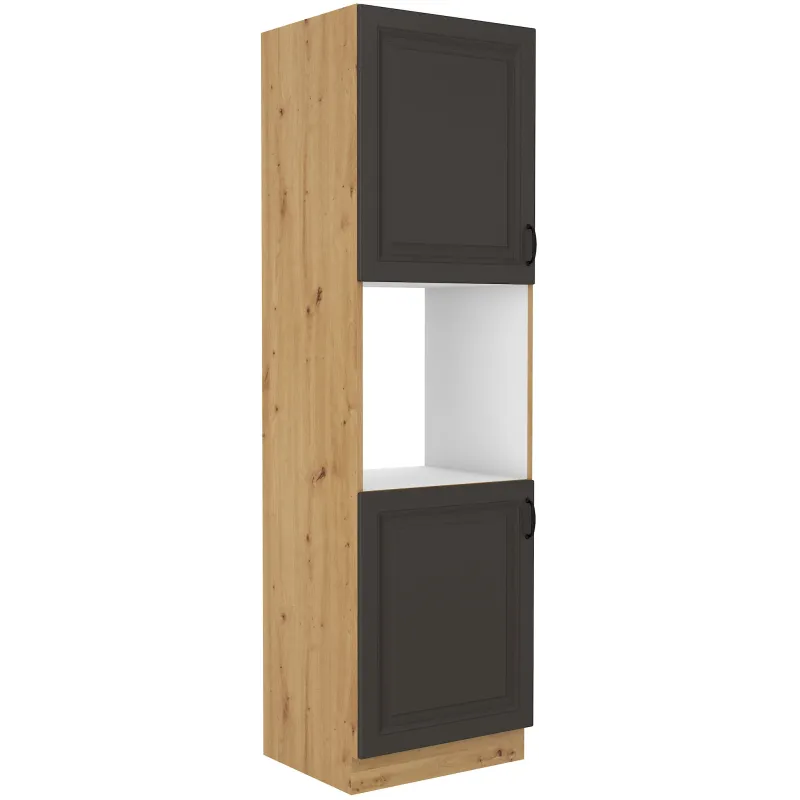 Szafka kuchenna dolna na piekarnik 60 cm słupek STILO 60DP 210 2F GRAR mat