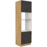 Szafka kuchenna dolna na piekarnik i mikrofalę 60 cm słupek STILO 60DPM 210 2F GRAR mat