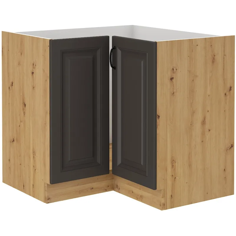 Szafka kuchenna dolna narożna STILO 89x89DN 1F BB GRAR mat